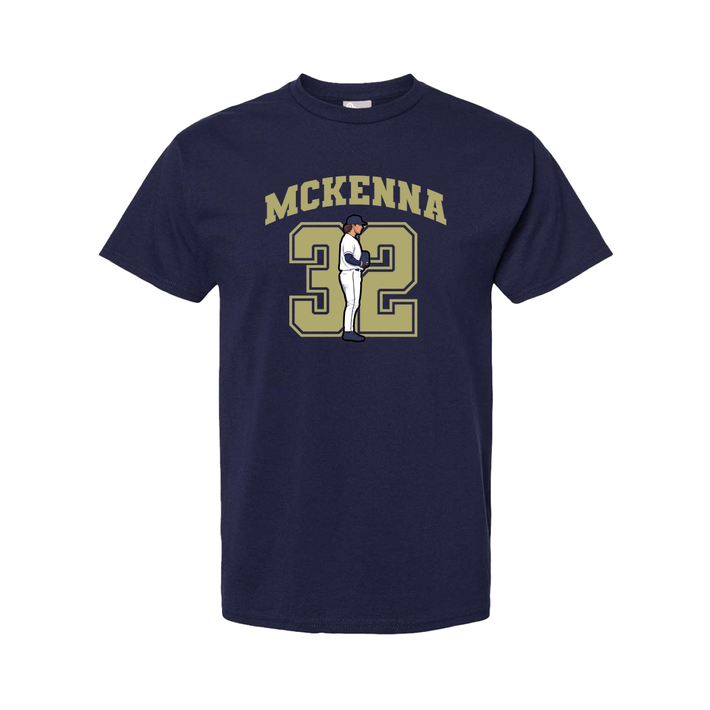 Youth Tee — Number in Navy