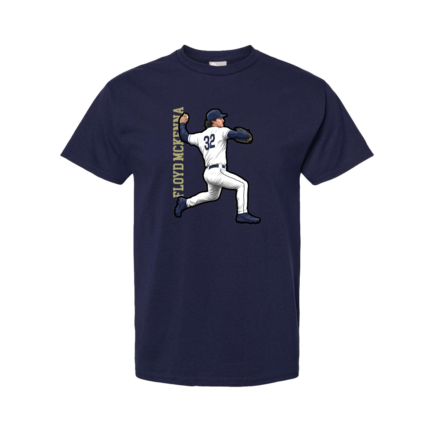 Tee — Name Vertical in Navy