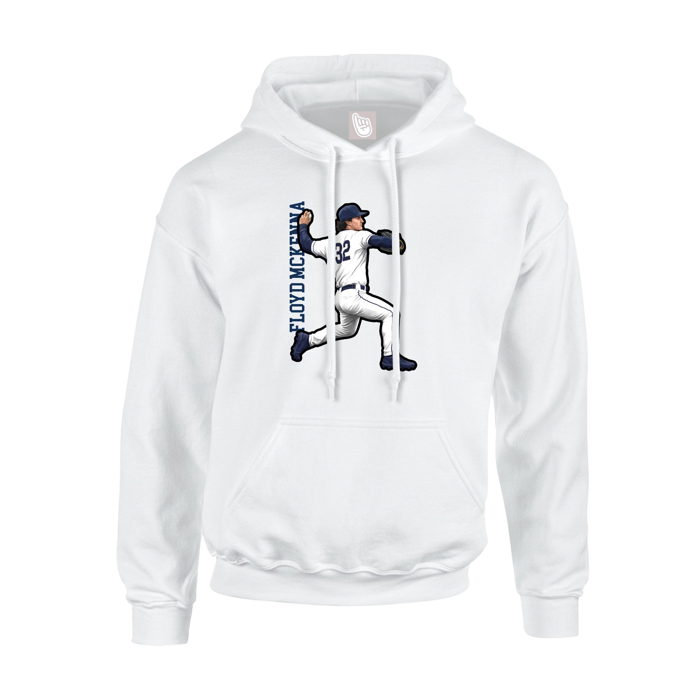 Hoodie — Name Vertical in White