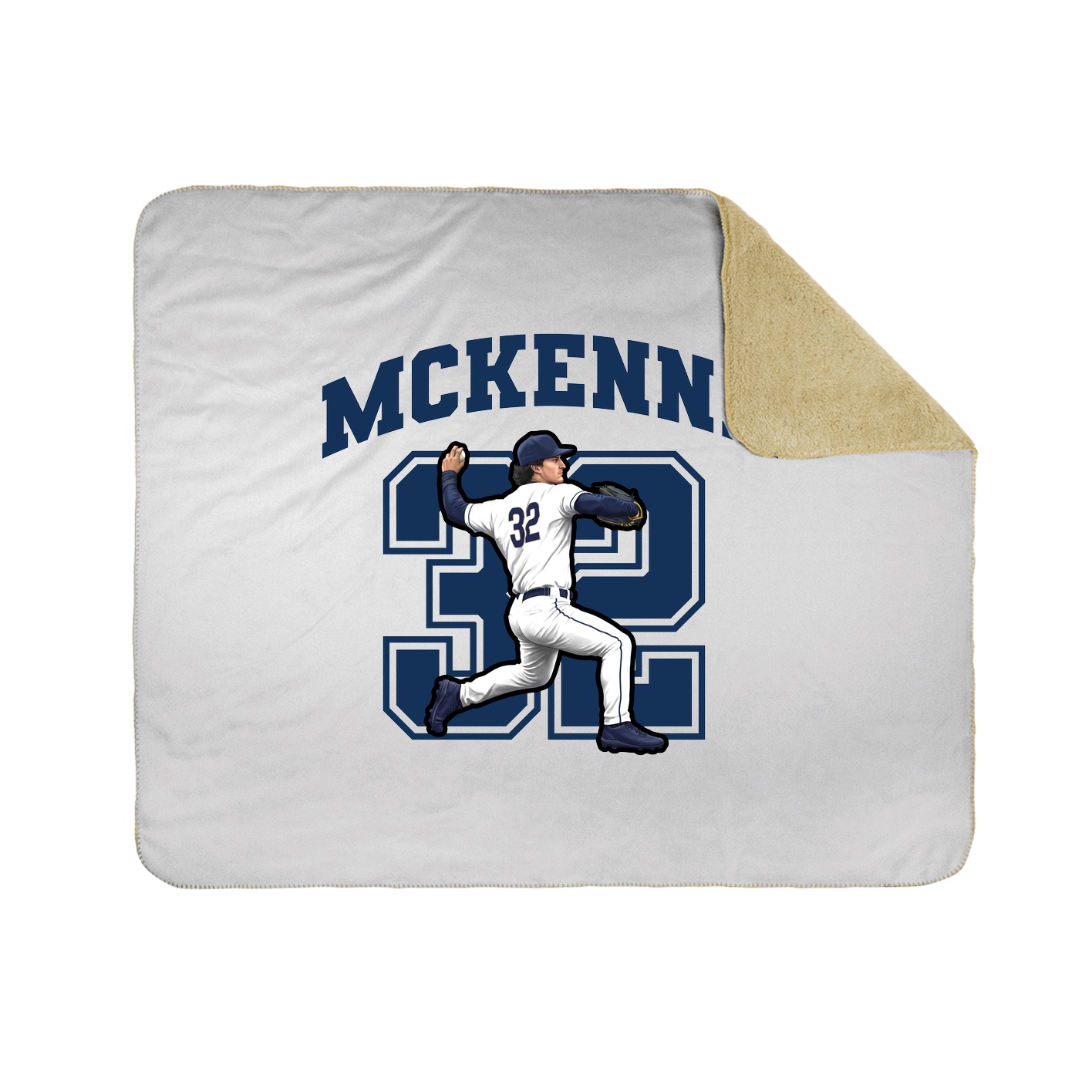 Throw Blanket — Number in White