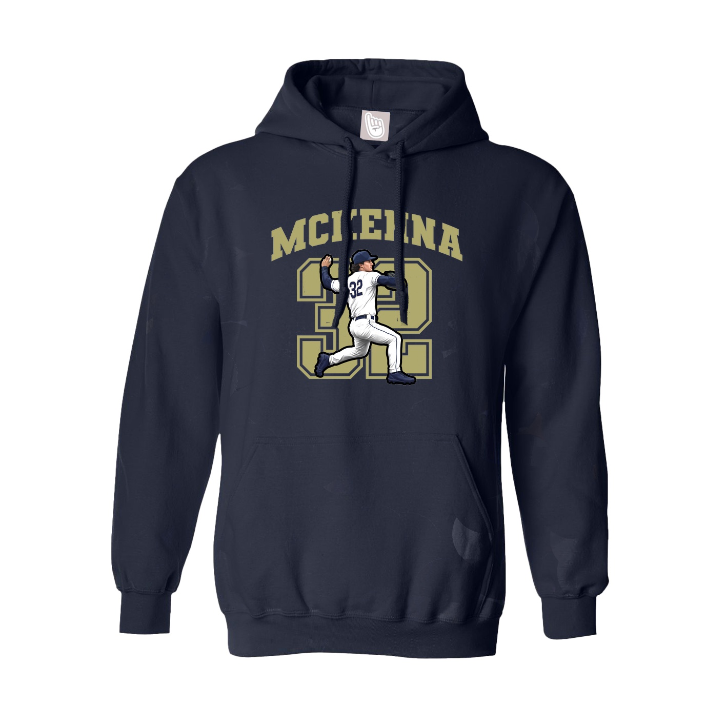 Hoodie — Number in Navy