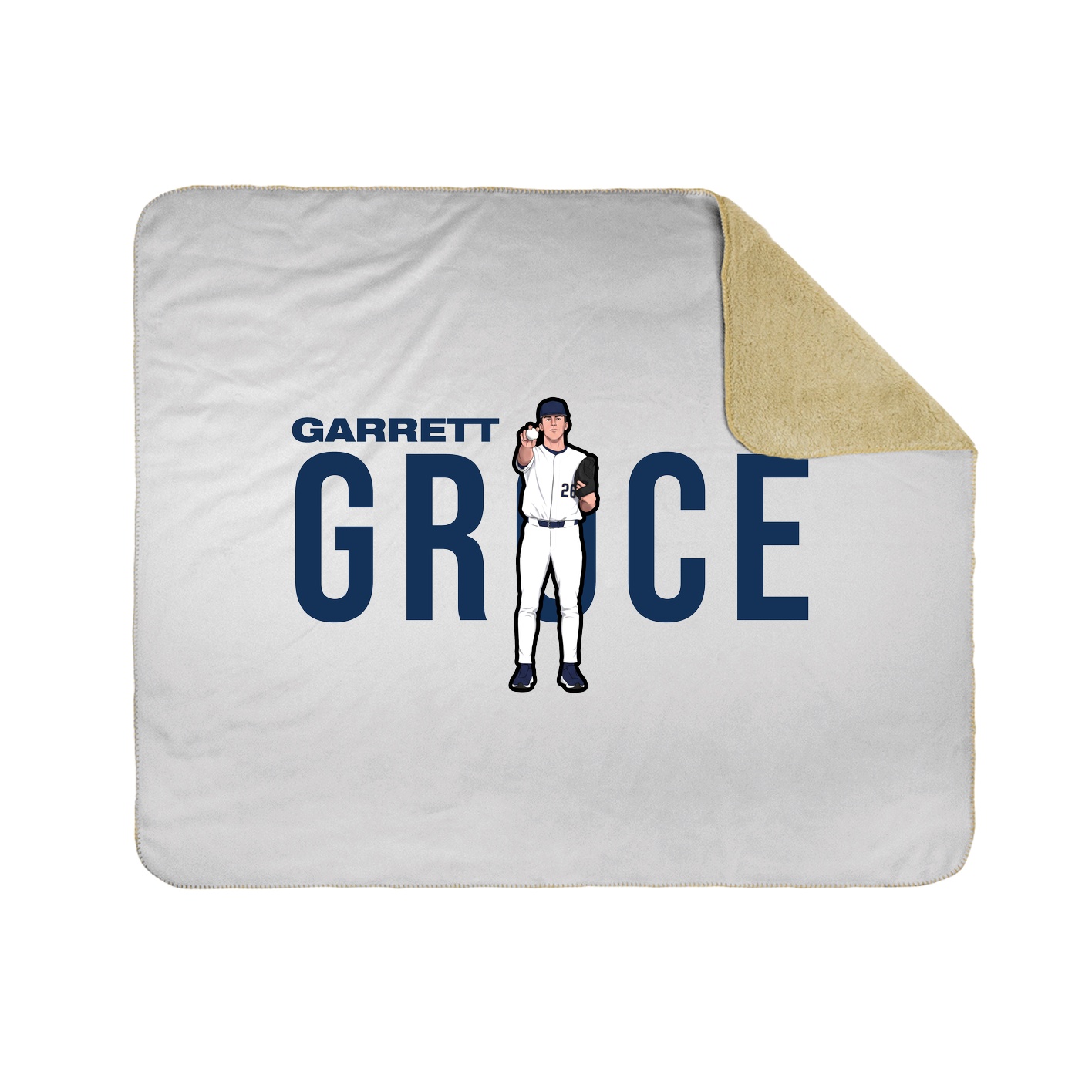 Throw Blanket — Player Name in White