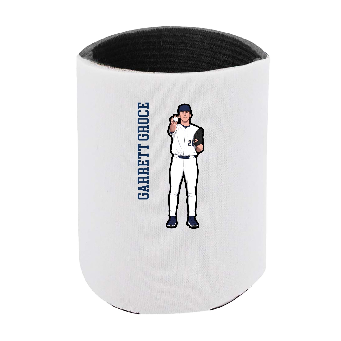 Can Holder — Name Vertical in White