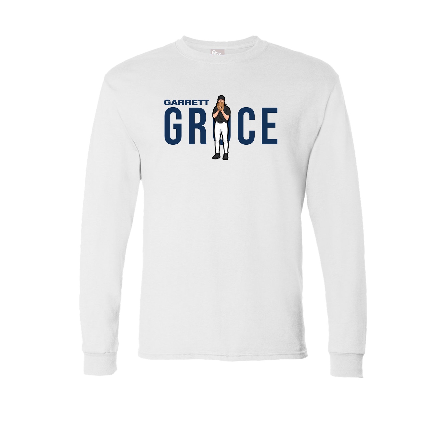 Long Sleeve Tee — Player Name in White