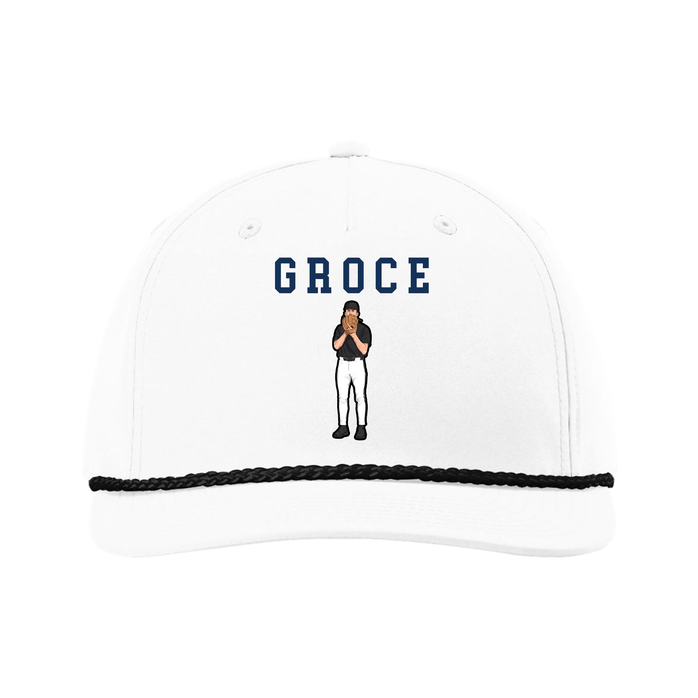 Five-Panel Classic Rope Cap — Shirsey in White