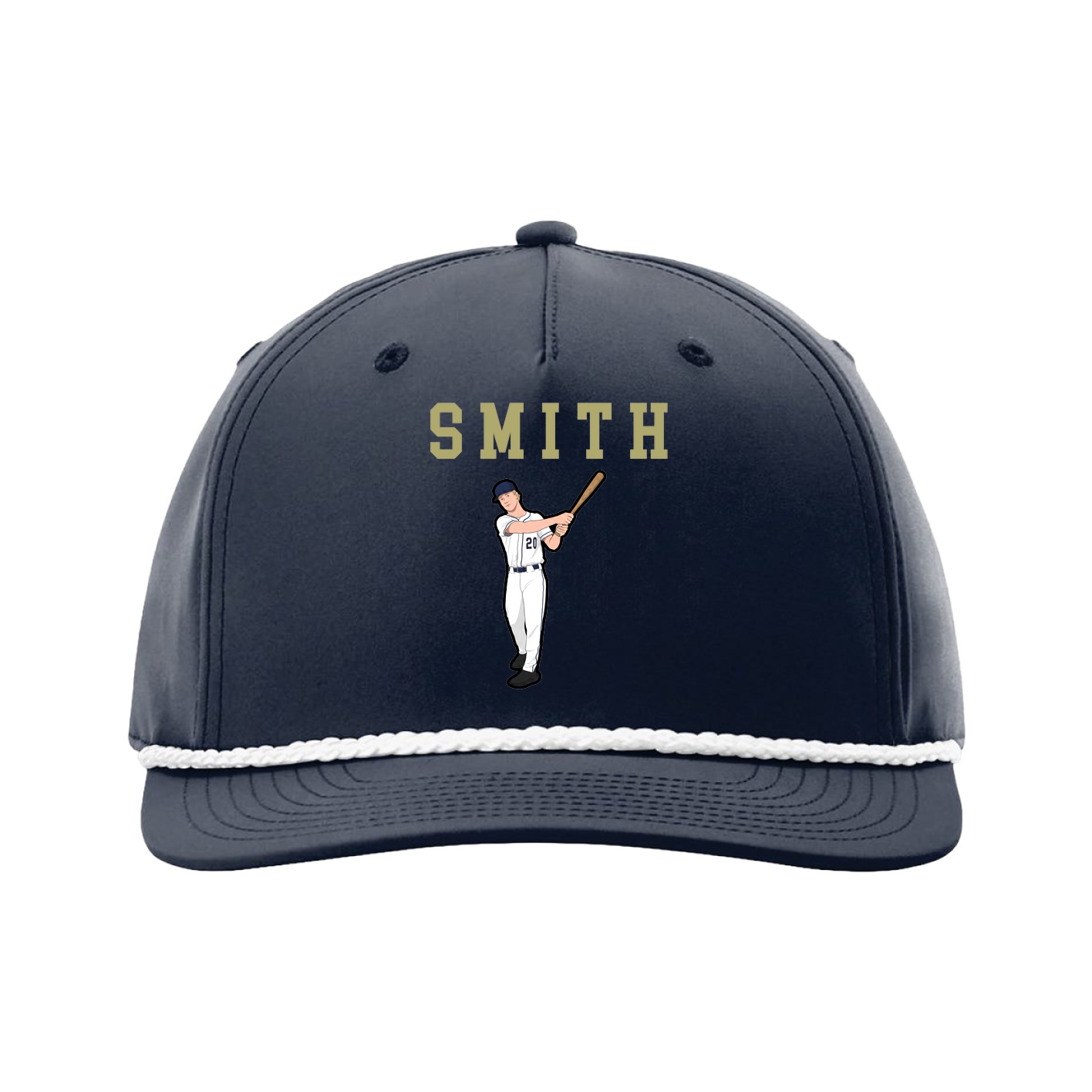 Five-Panel Classic Rope Cap — Shirsey in Navy