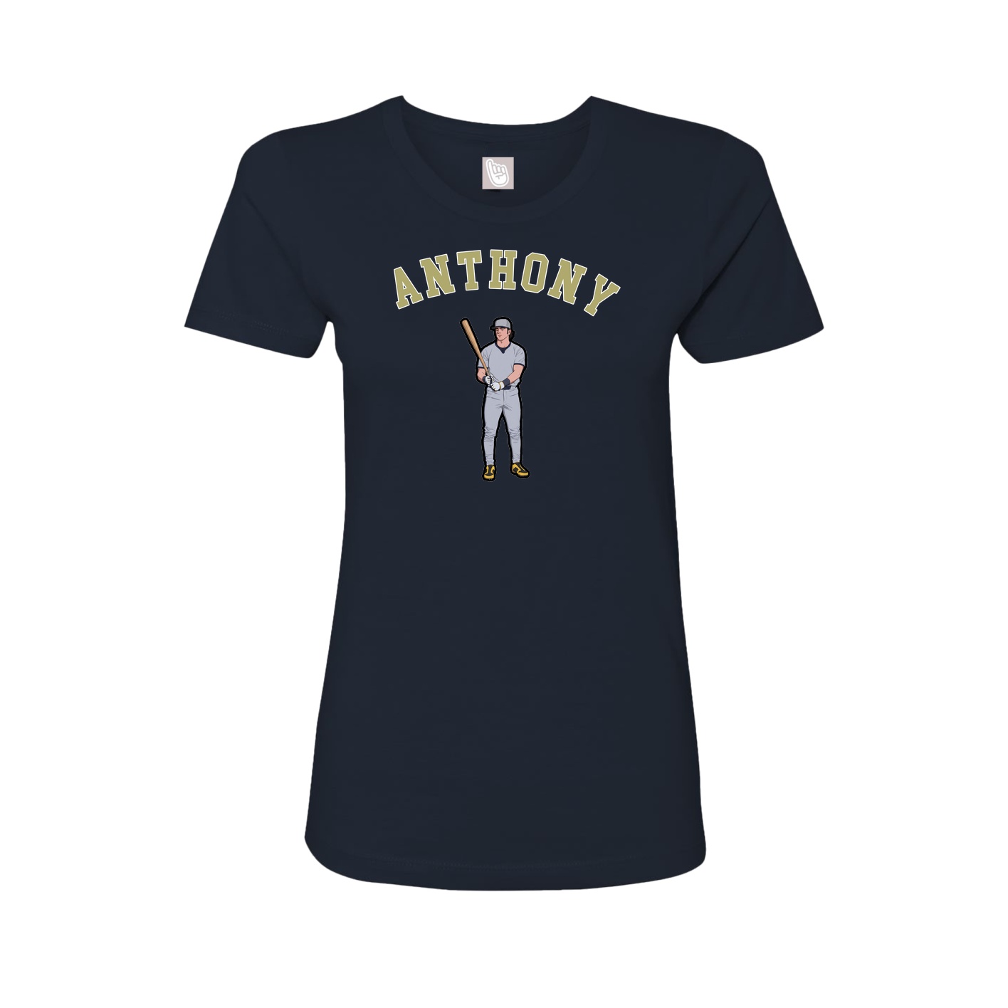 Fitted Women's Tee — Shirsey Arch in Navy