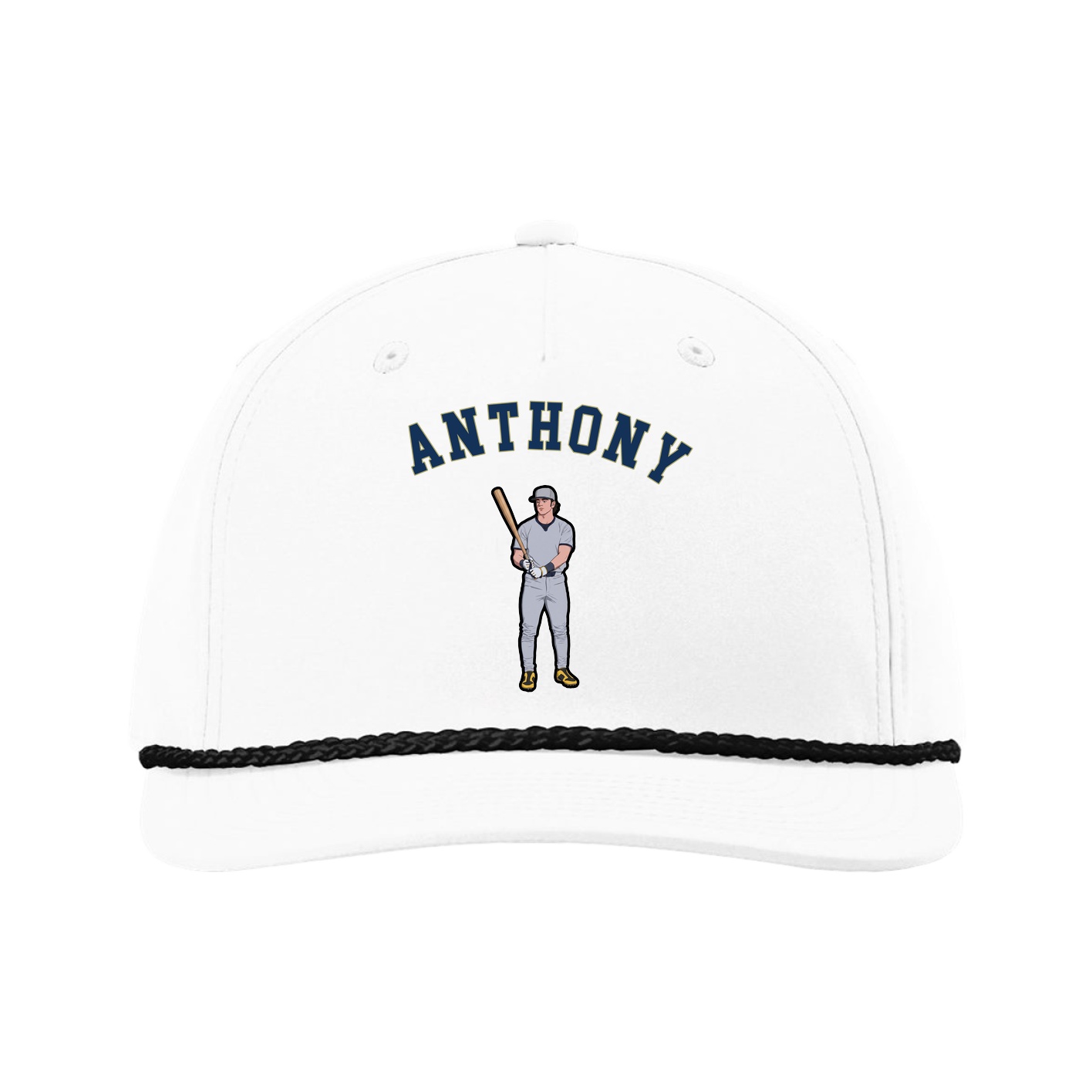 Five-Panel Classic Rope Cap — Shirsey Arch in White