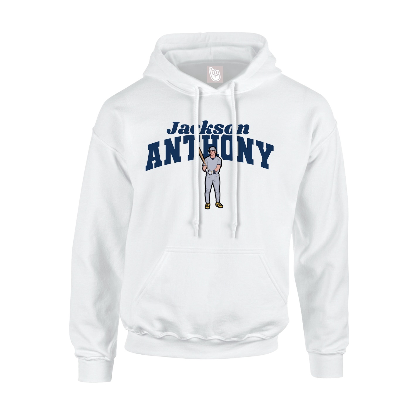 Youth Hoodie — Signature Arch in White