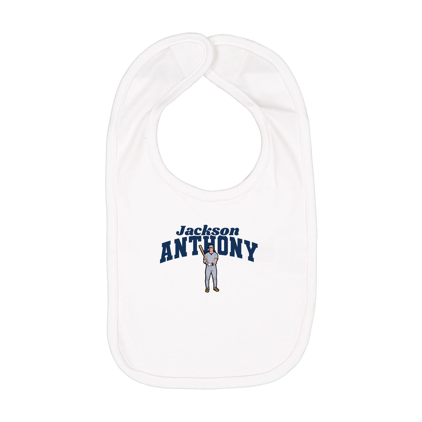 Infant Bib — Signature Arch in White