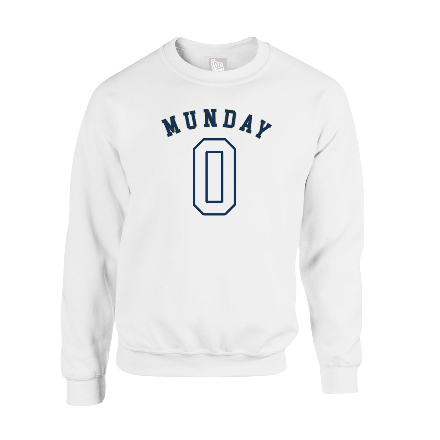 Fleece Crew — Shirsey Arch in White
