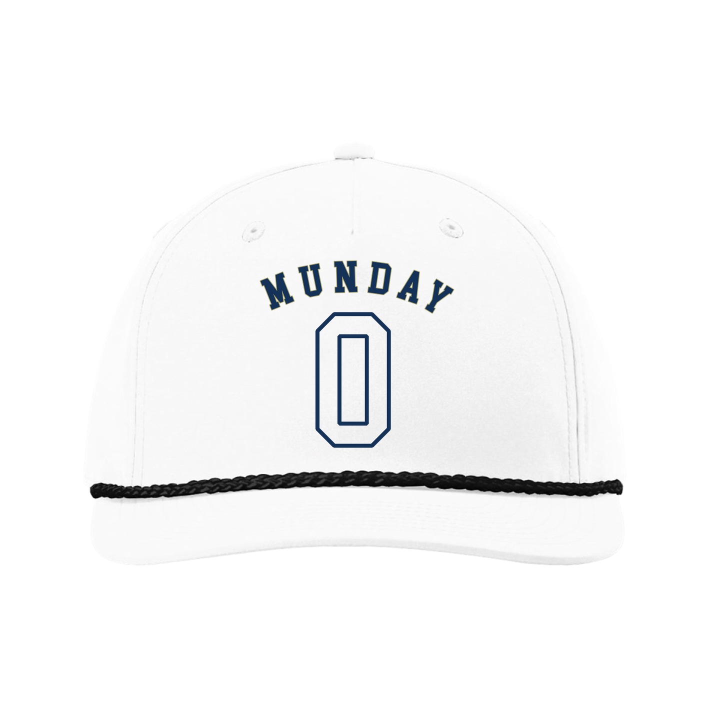 Five-Panel Classic Rope Cap — Shirsey Arch in White