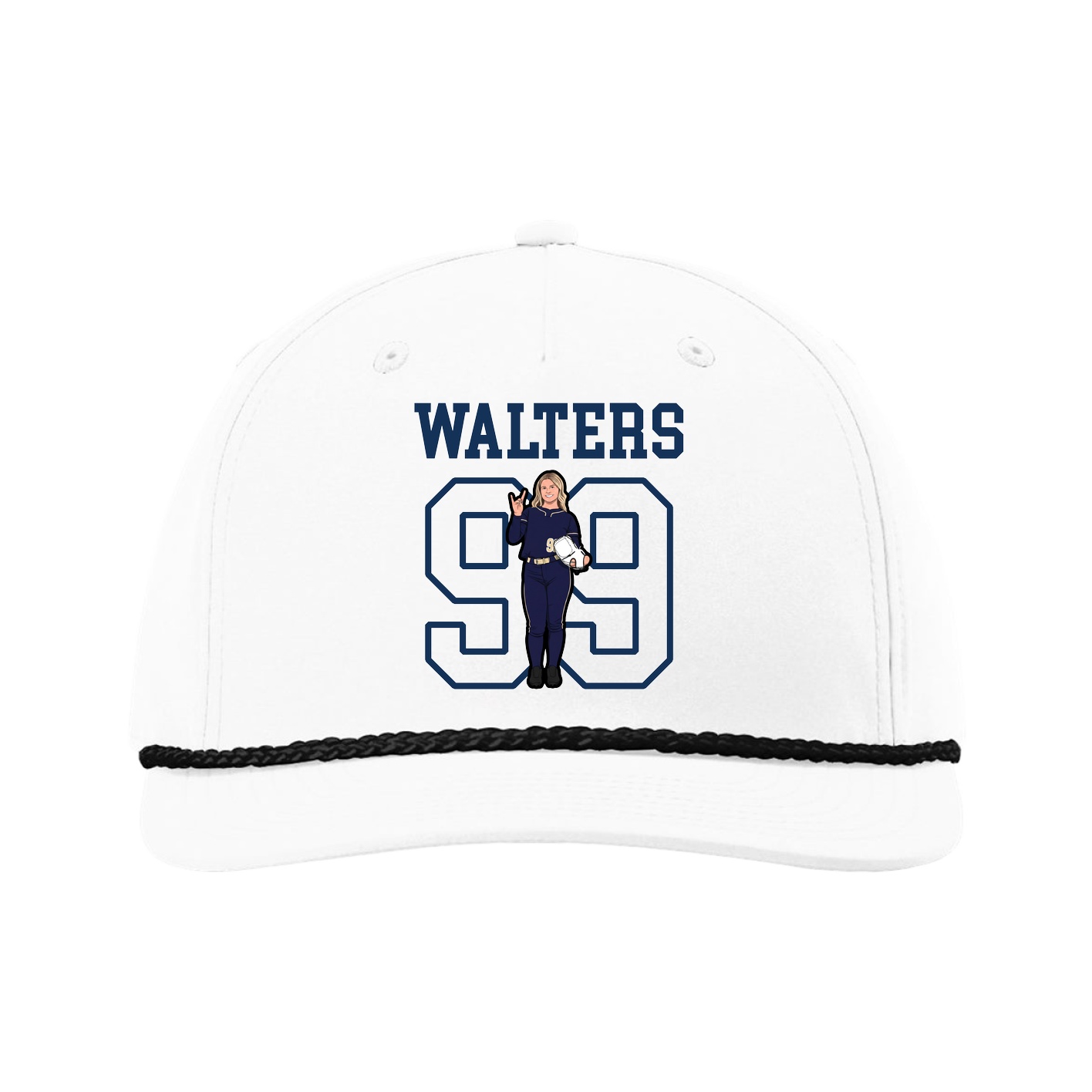 Five-Panel Classic Rope Cap — Shirsey in White