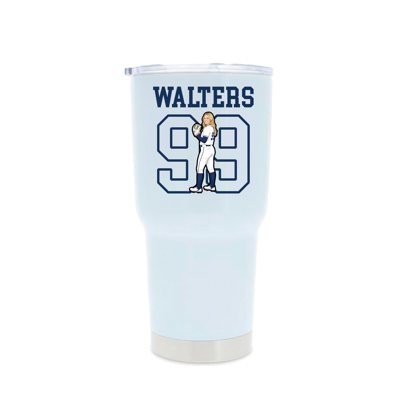 30oz Stainless Steel Tumbler — Shirsey in White