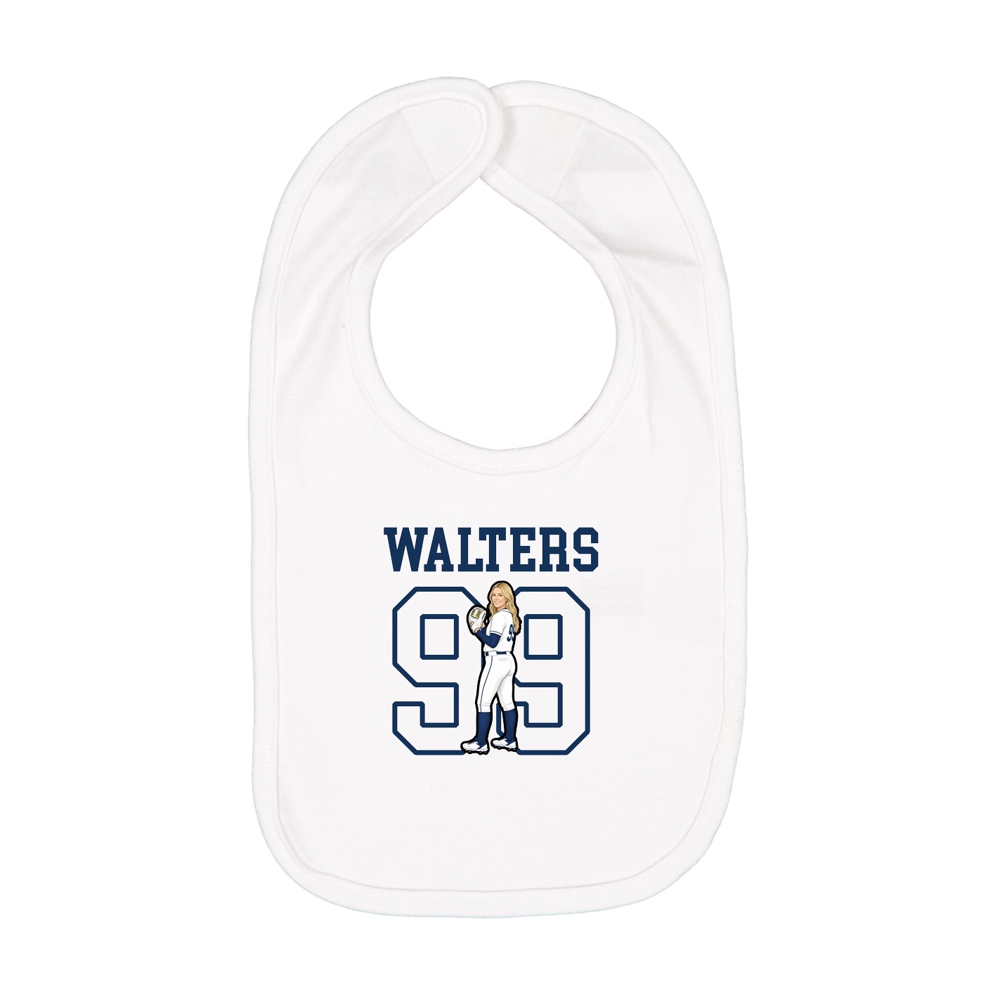 Infant Bib — Shirsey in White