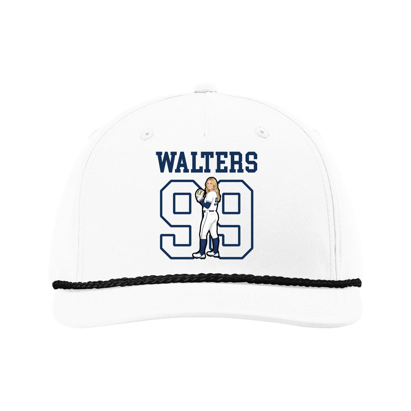 Five-Panel Classic Rope Cap — Shirsey in White