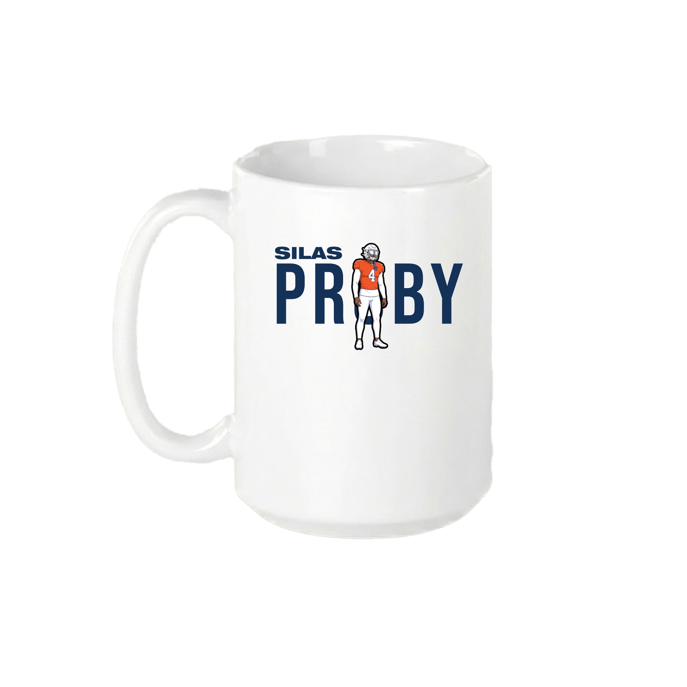 15oz Coffee Mug — Player Name in White