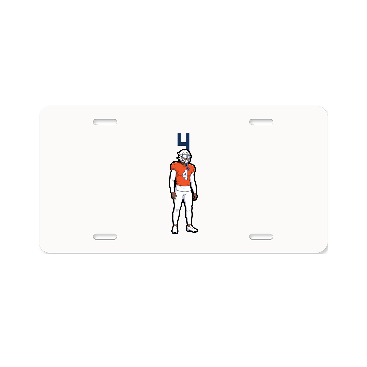 License Plate — Number Top in Classic