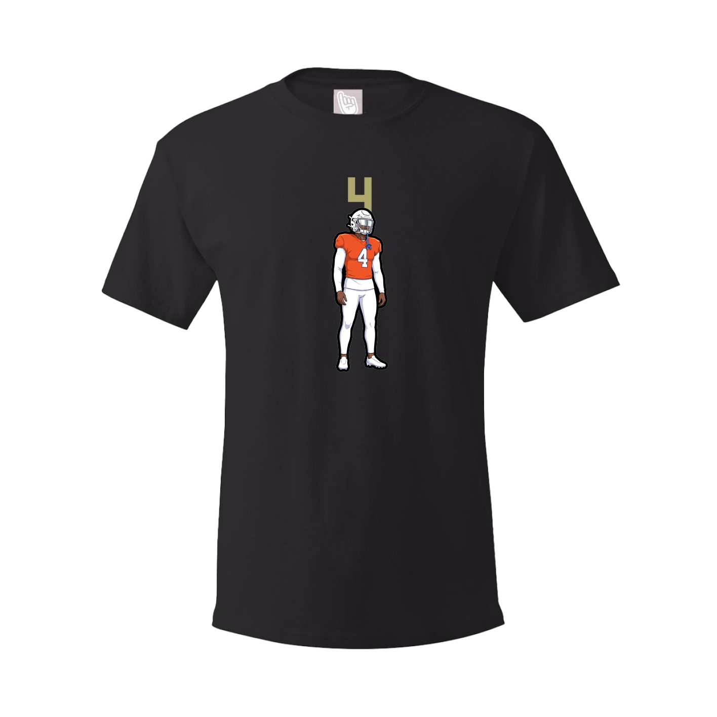 Youth Tee — Number Top in Black