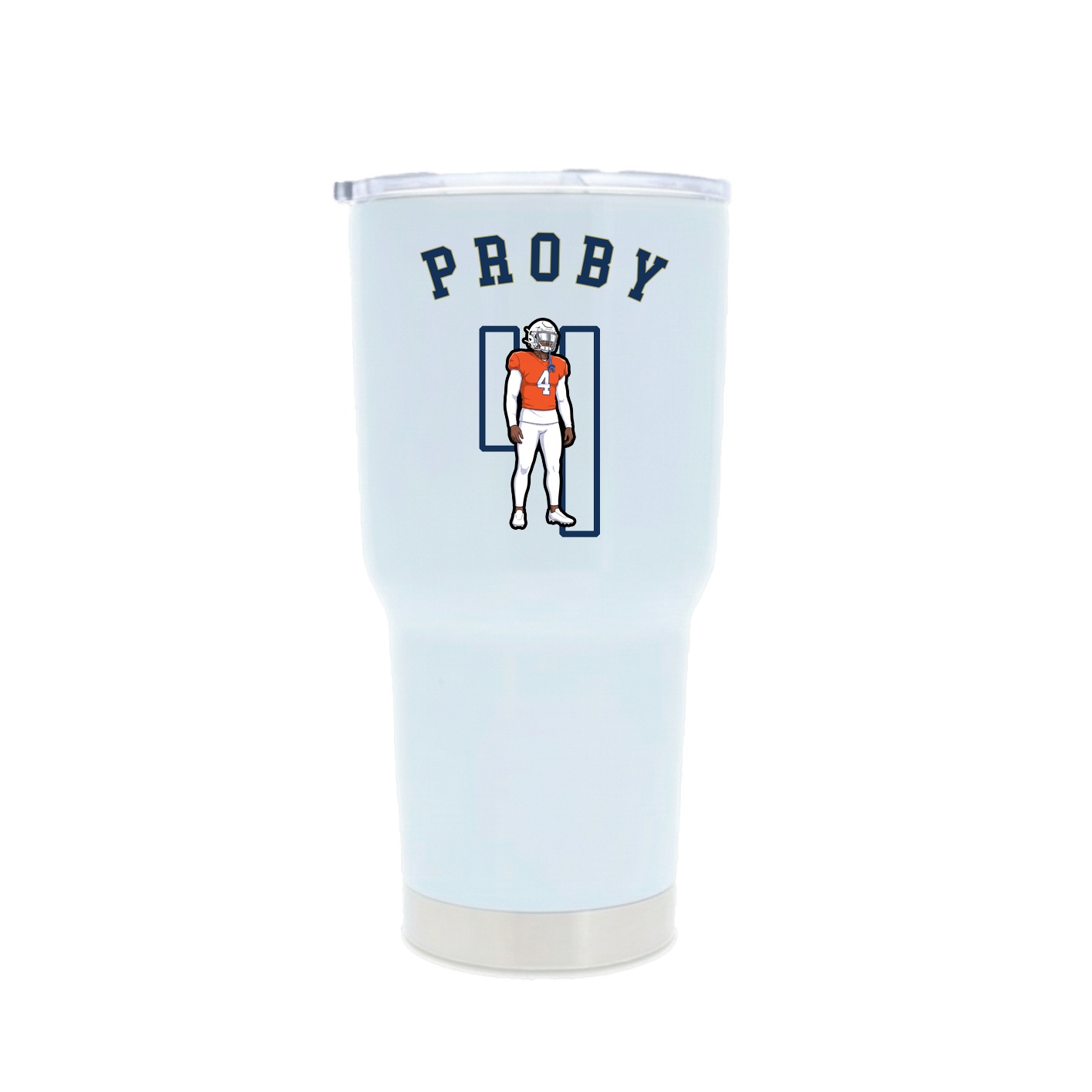 30oz Stainless Steel Tumbler — Shirsey Arch in White