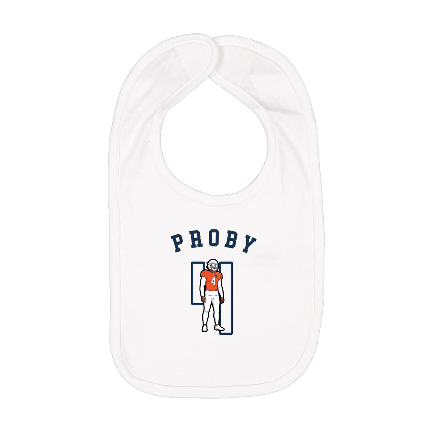 Infant Bib — Shirsey Arch in White