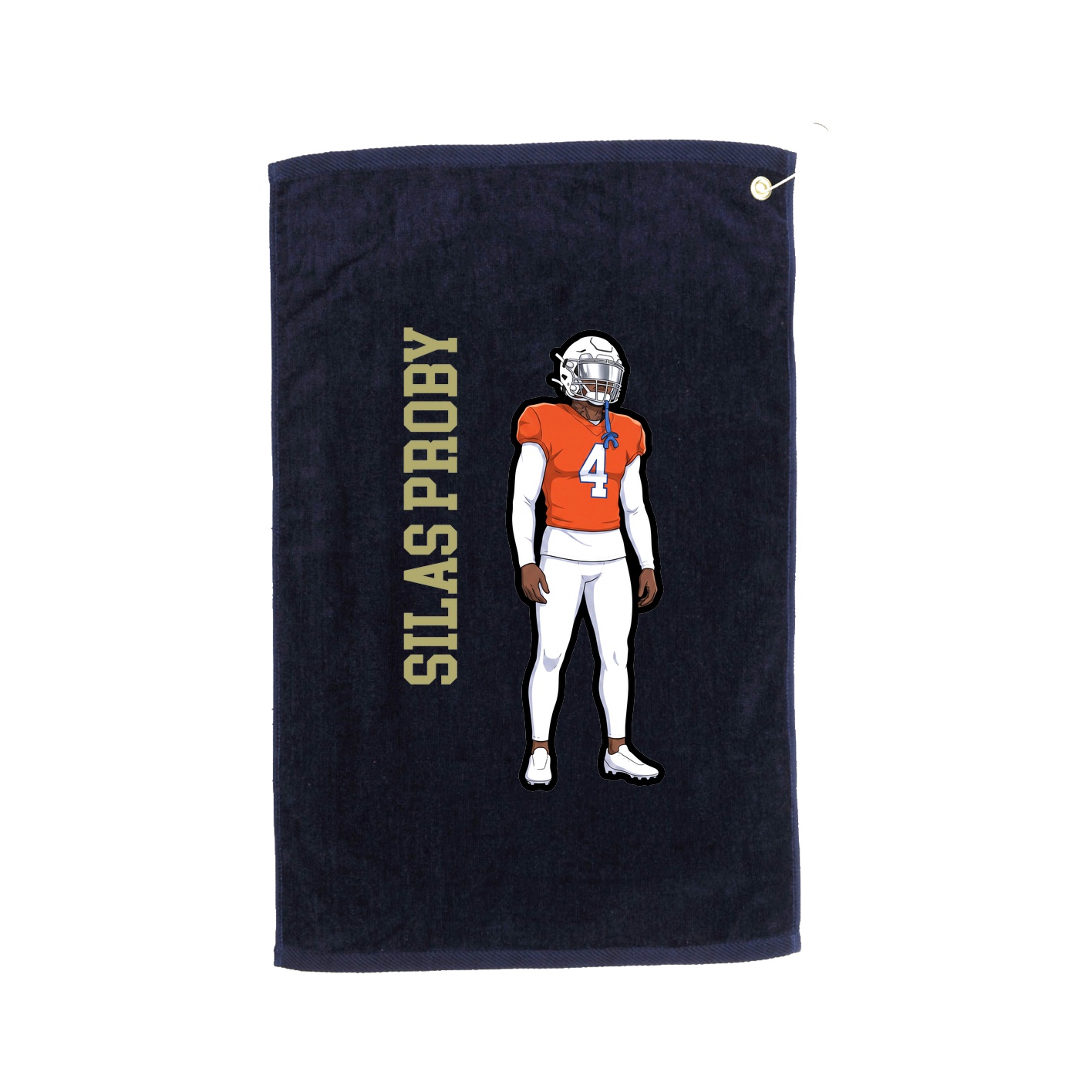 Golf Towel — Name Vertical in Navy