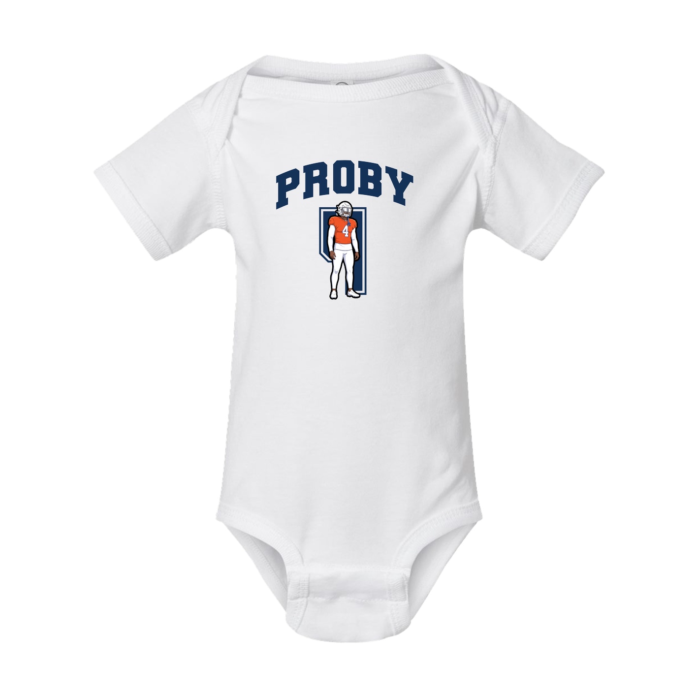 Baby Onesie — Number in White