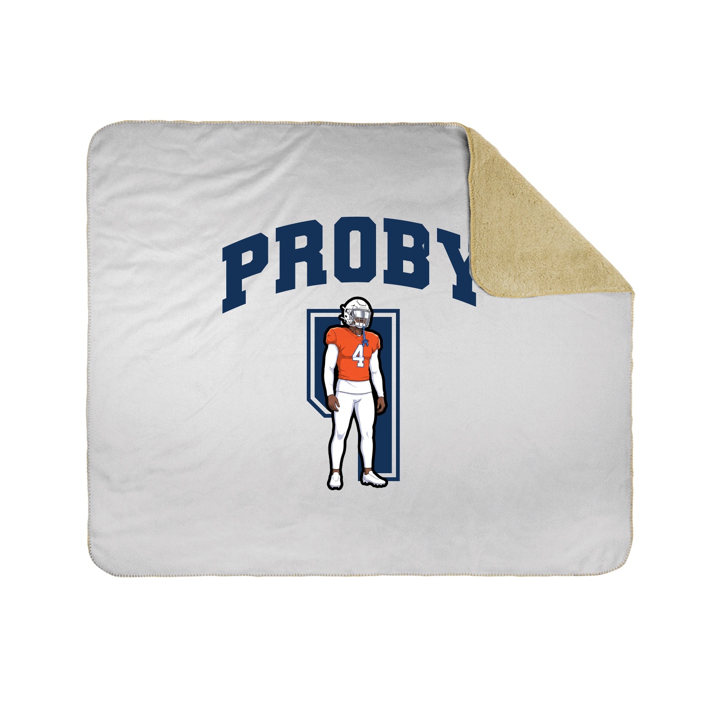 Throw Blanket — Number in White