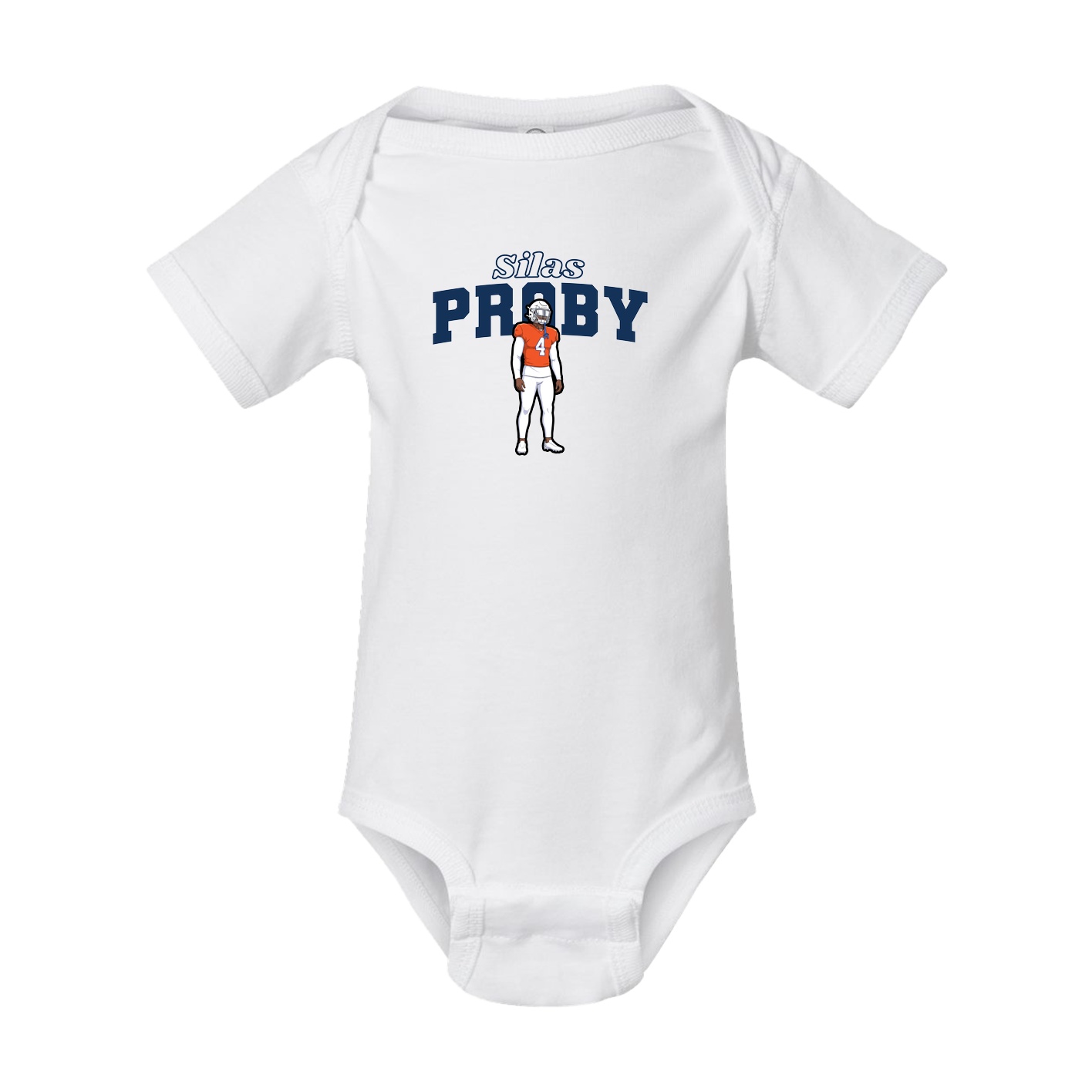 Baby Onesie — Name Arch in White
