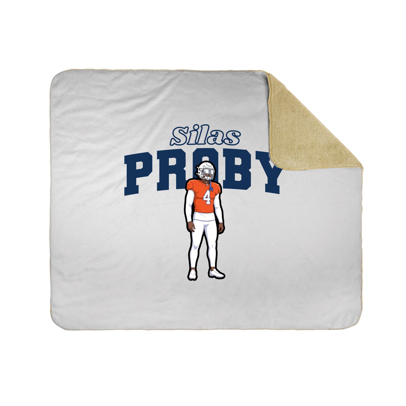 Throw Blanket — Name Arch in White