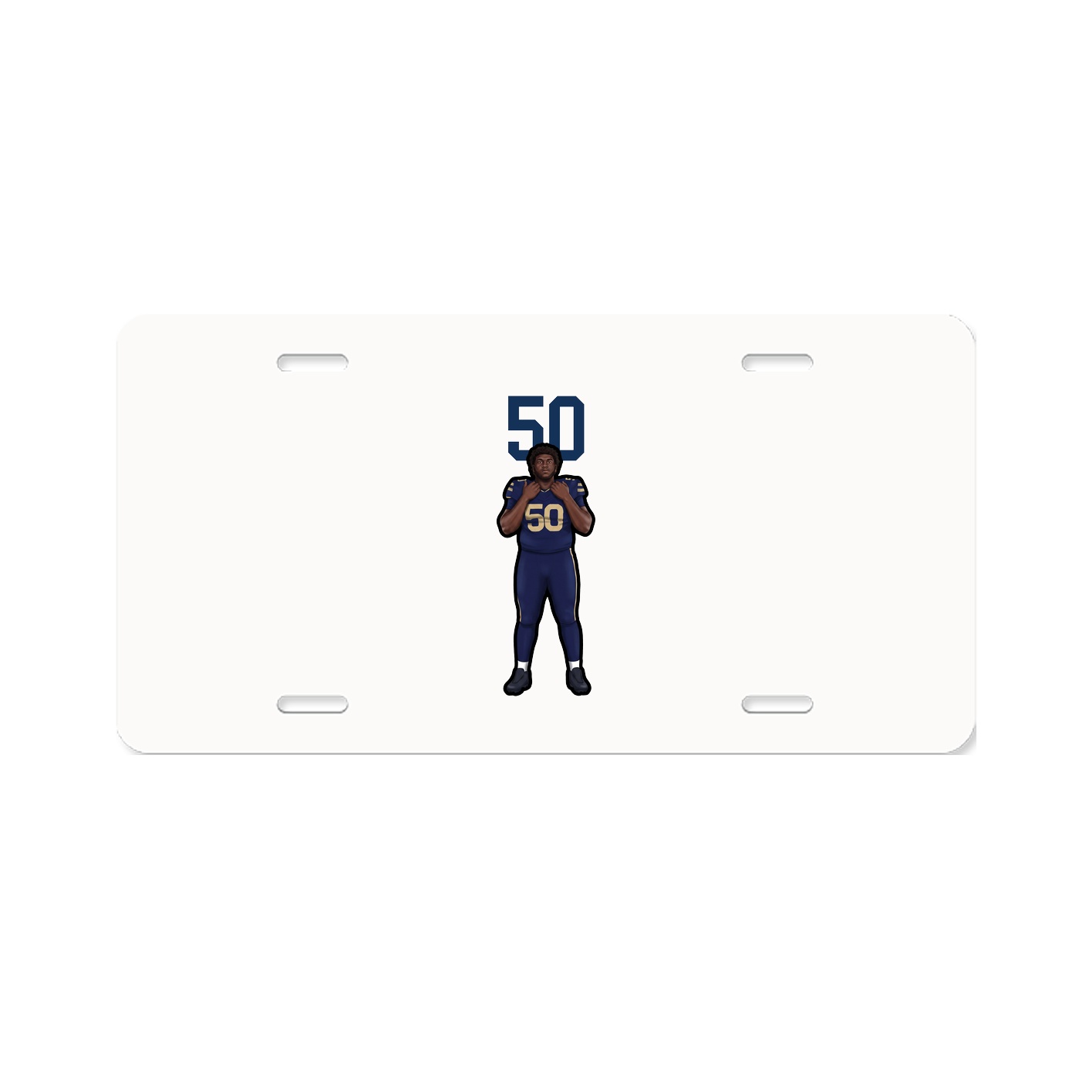 License Plate — Number Top in Classic