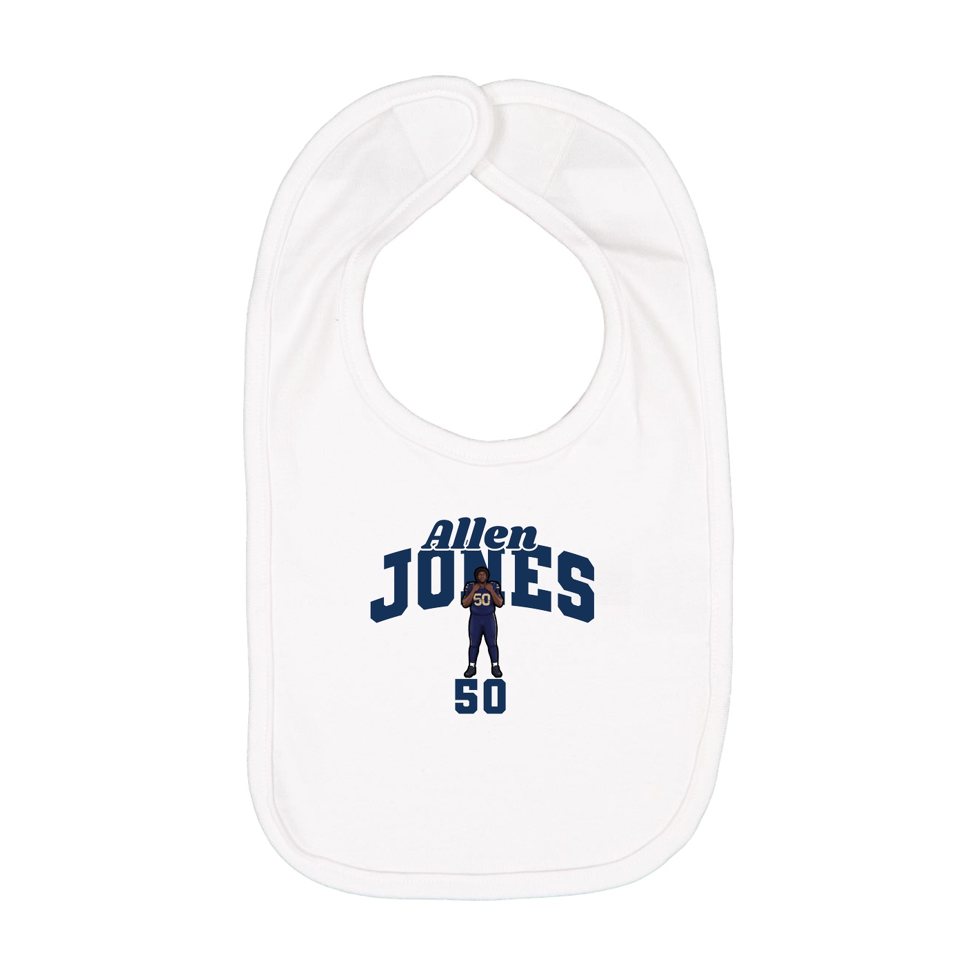 Infant Bib — Signature Arch in White