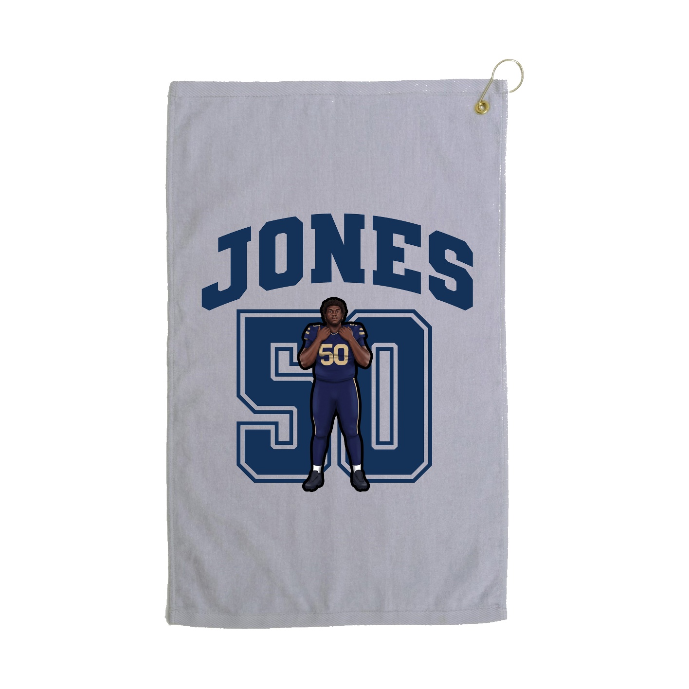 Golf Towel — Number in Grey