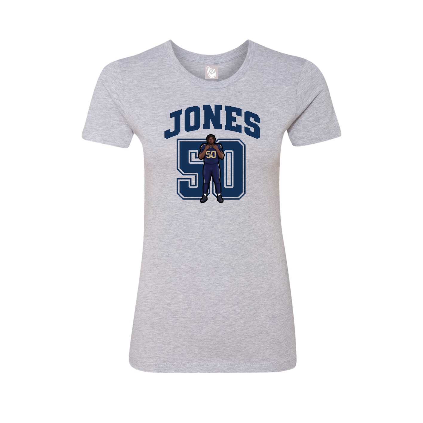 Fitted Women's Tee — Number in Grey
