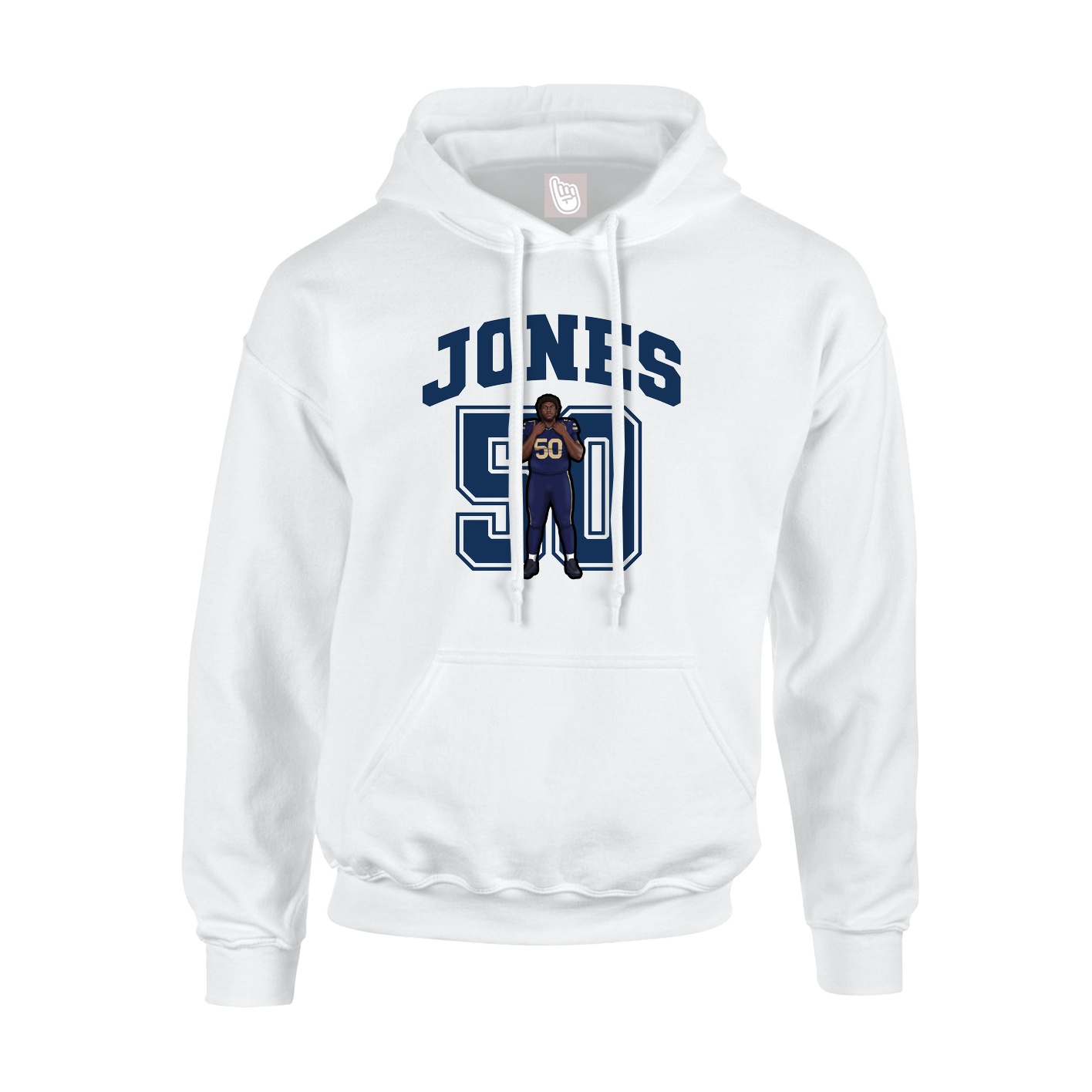 Youth Hoodie — Number in White