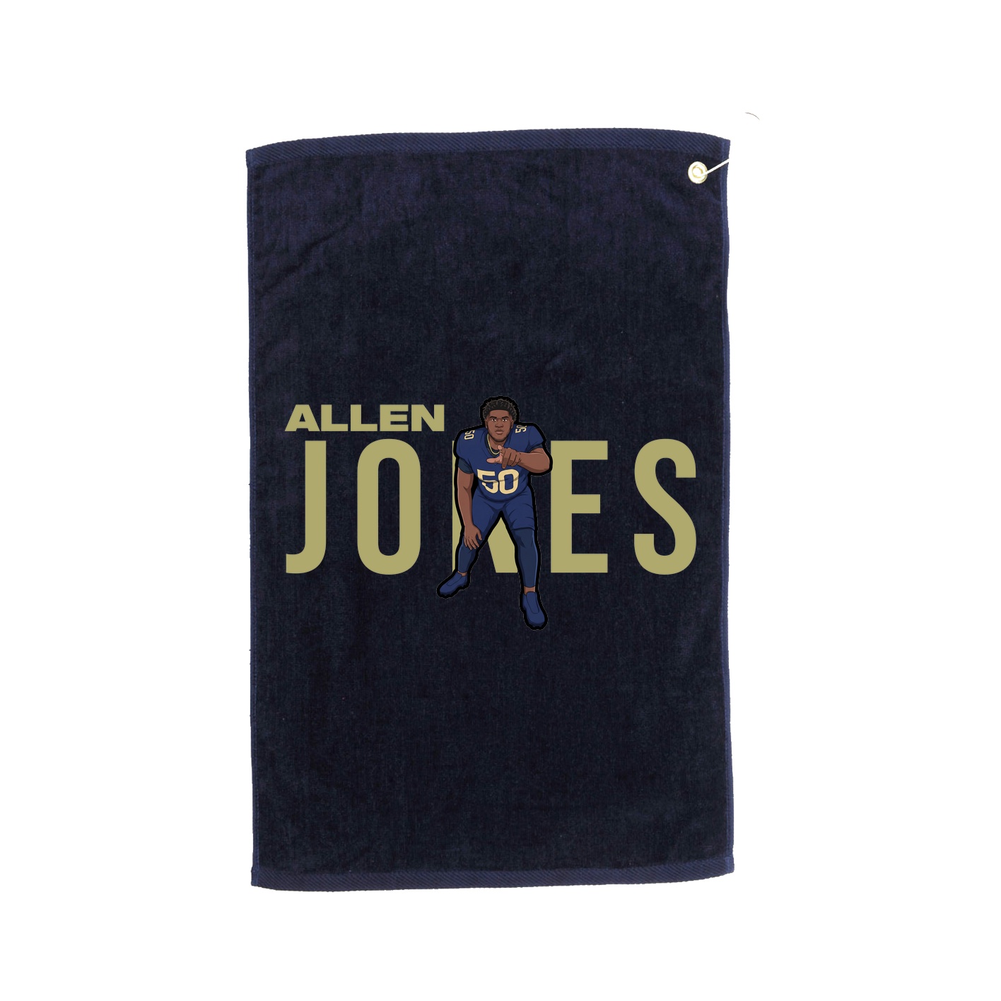 Golf Towel — Player Name in Navy