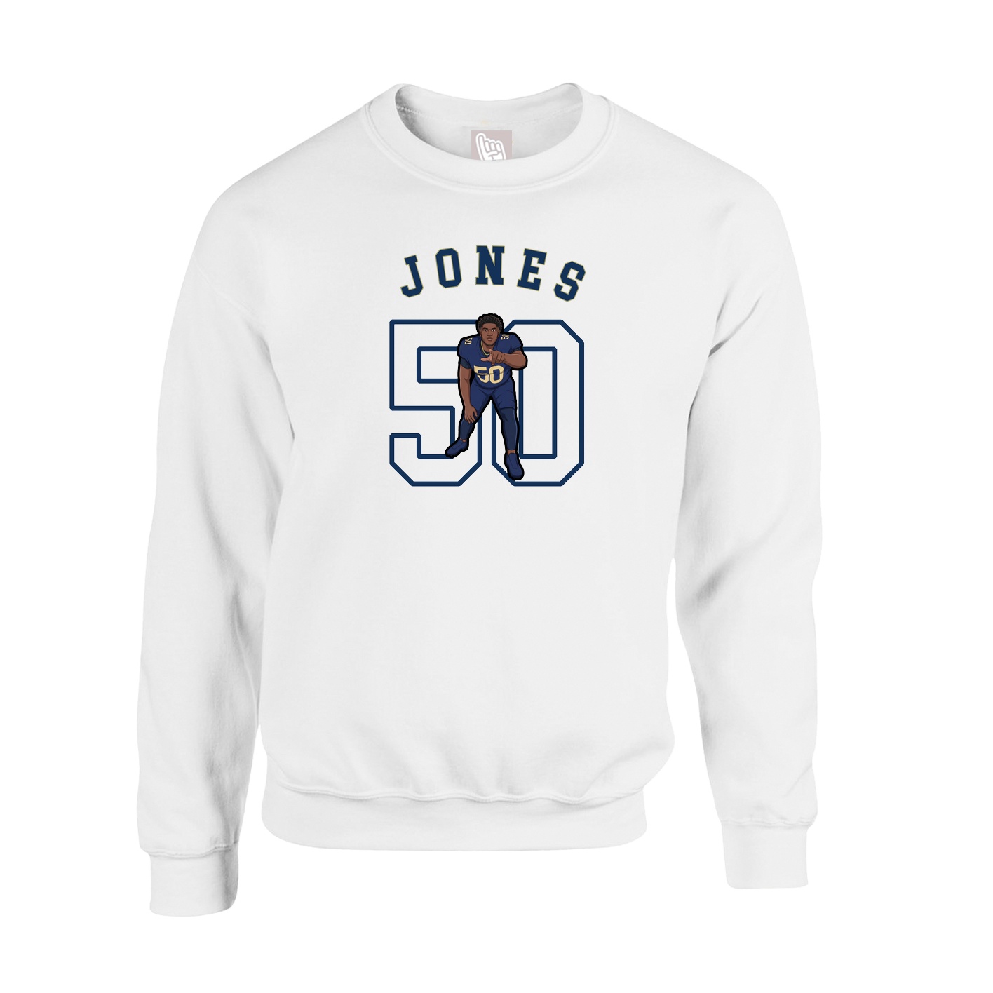 Fleece Crew — Shirsey Arch in White