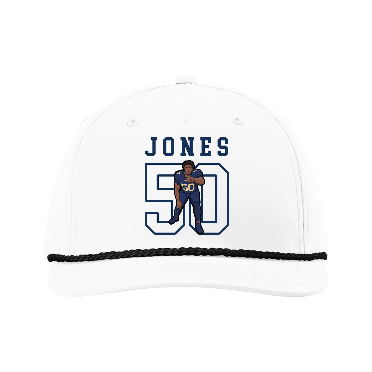 Five-Panel Classic Rope Cap — Shirsey in White