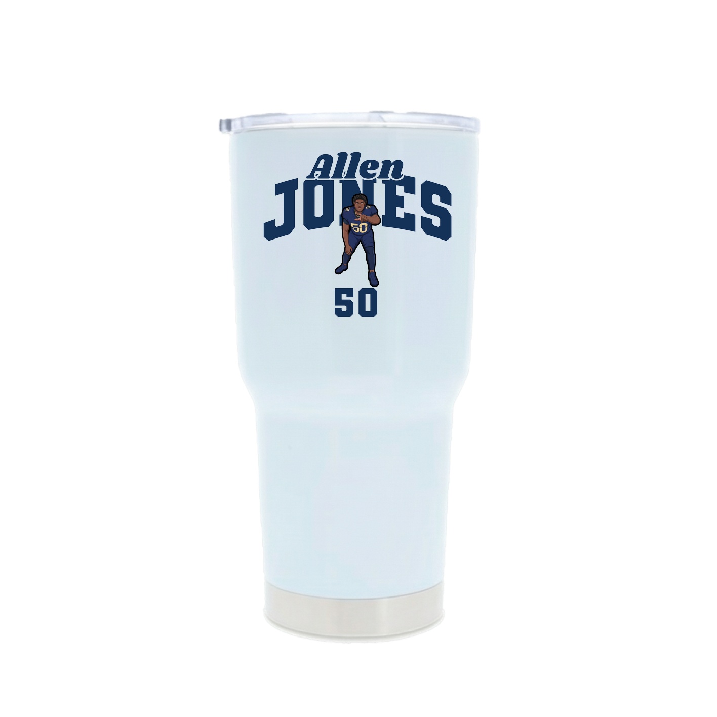 30oz Stainless Steel Tumbler — Signature Arch in White