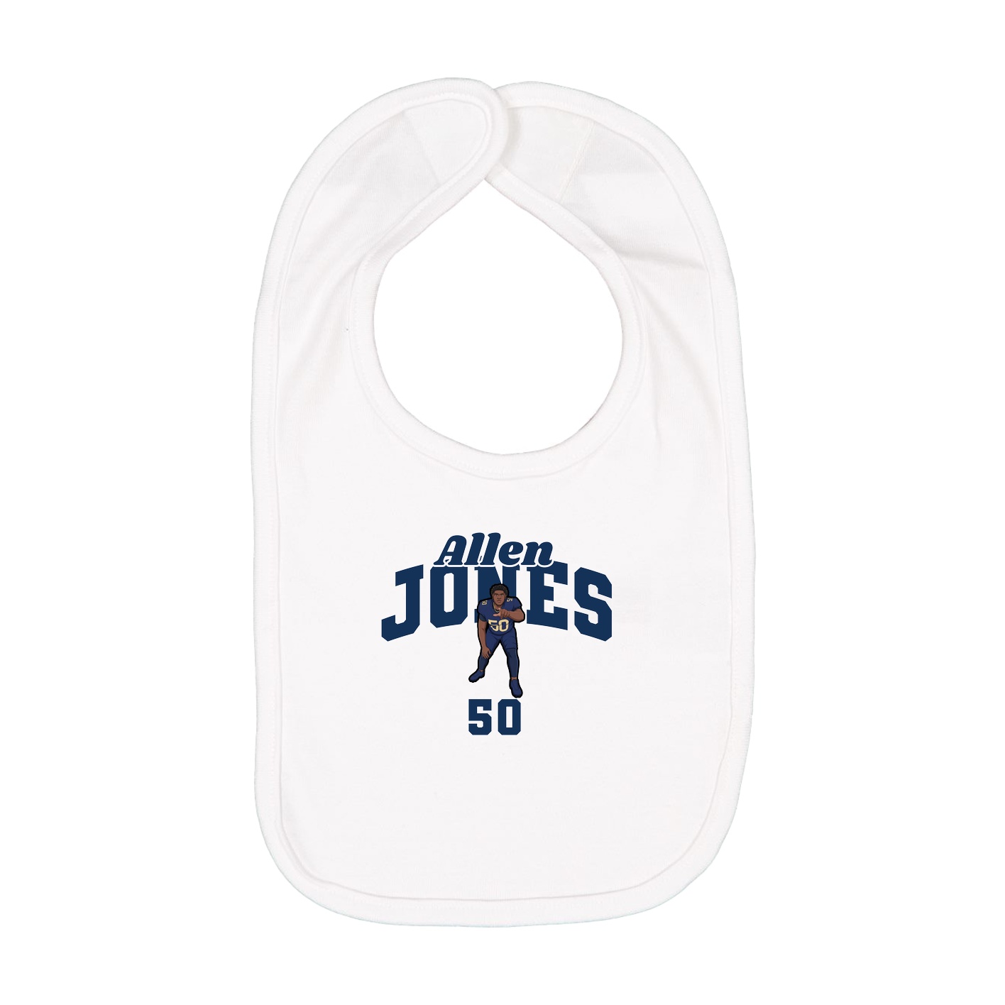 Infant Bib — Signature Arch in White