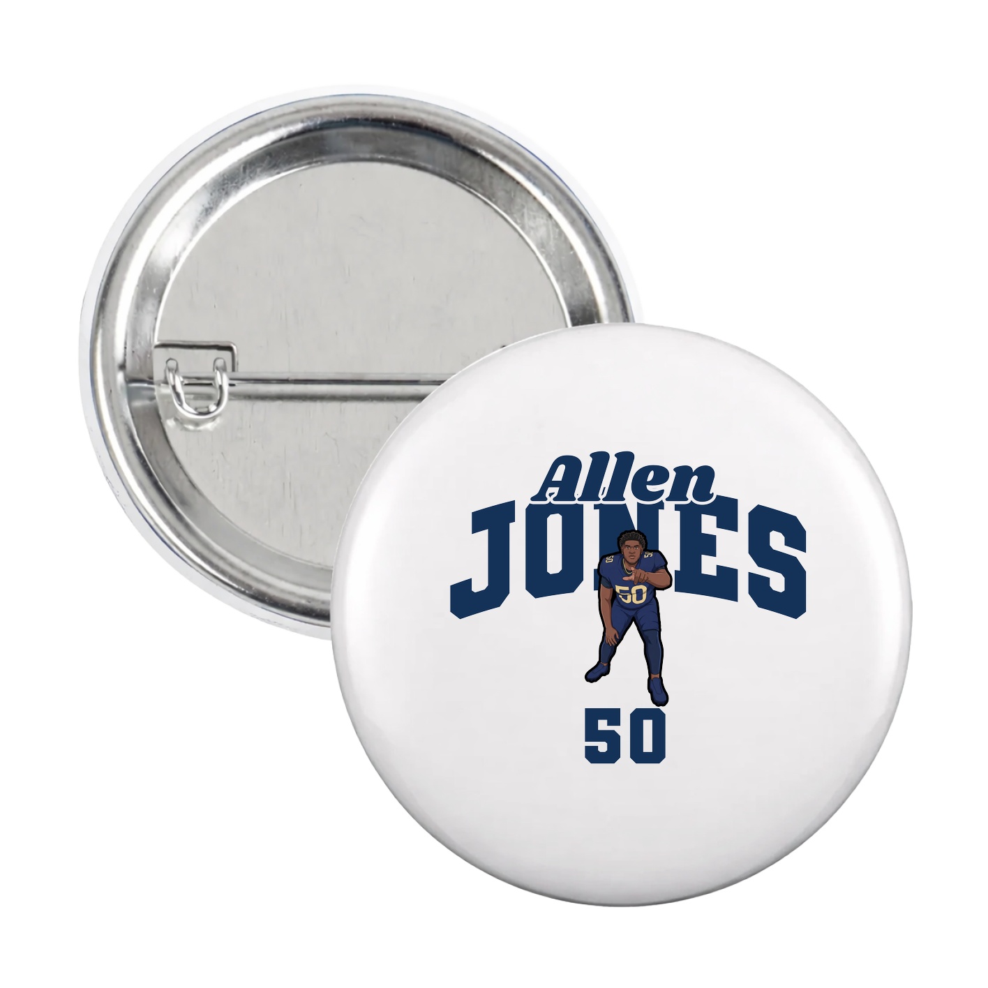 Game Day Button — Signature Arch in White