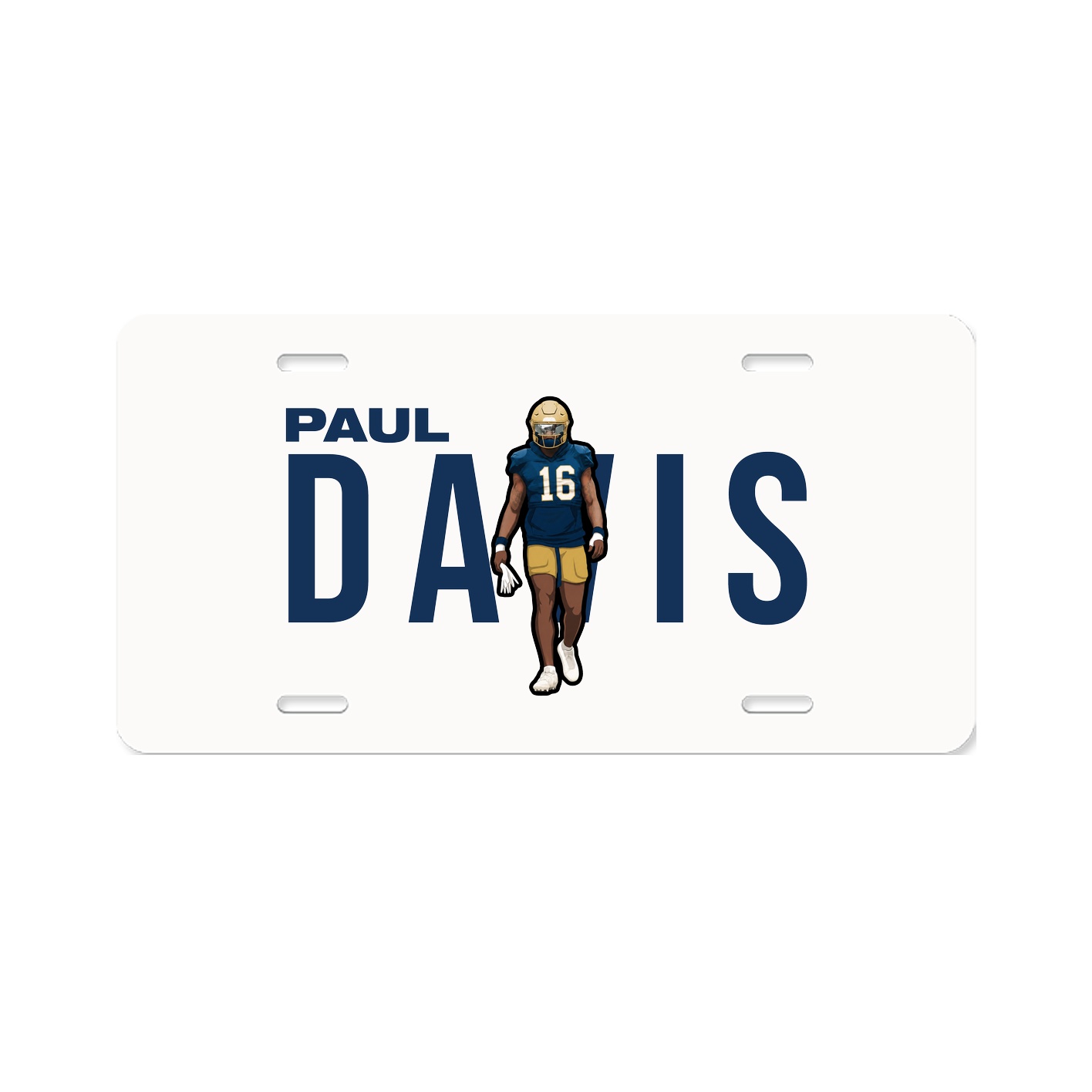 License Plate — Player Name in Classic