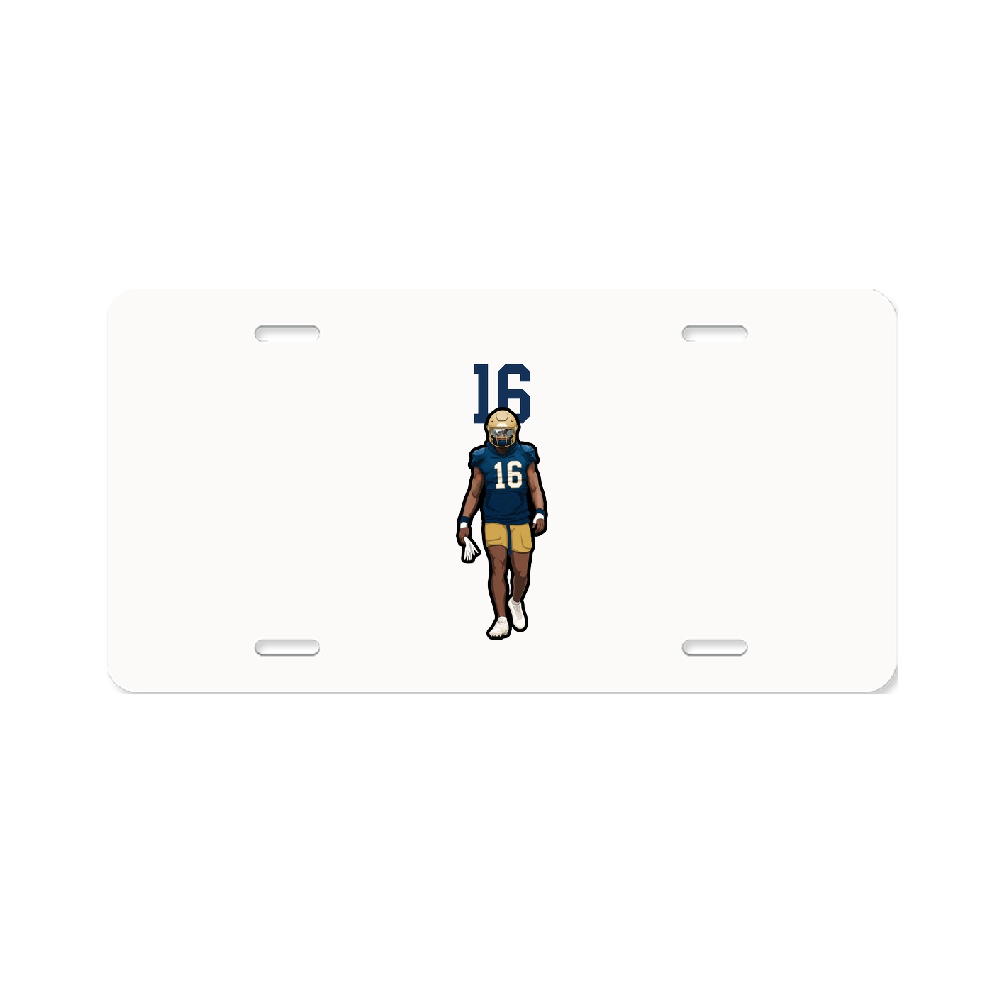 License Plate — Number Top in Classic