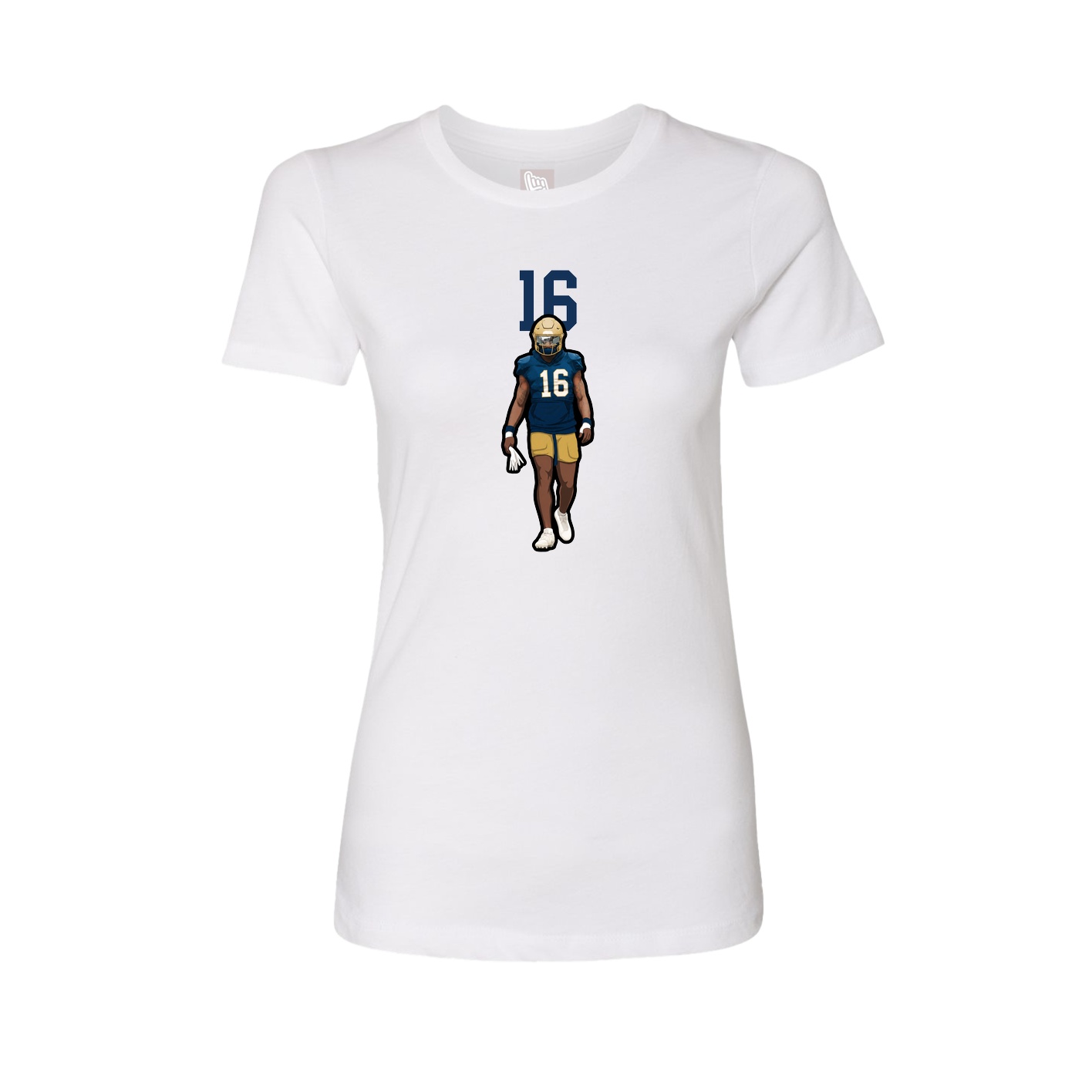 Fitted Women's Tee — Number Top in White