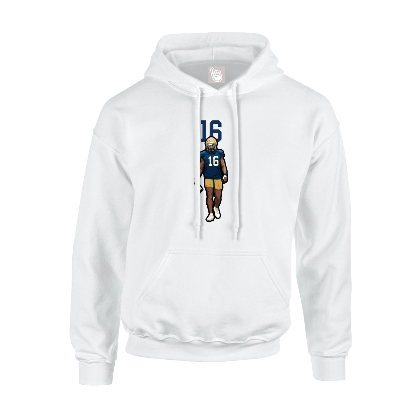 Hoodie — Number Top in White