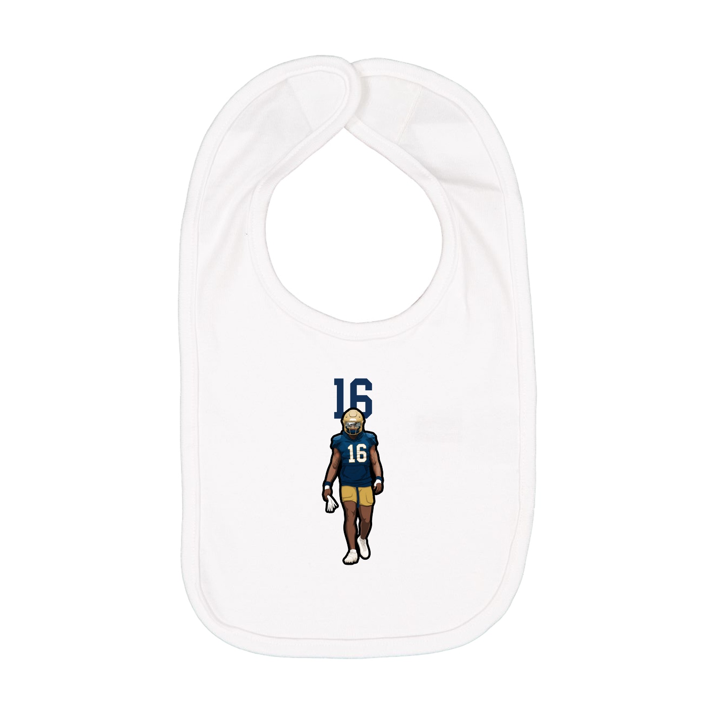 Infant Bib — Number Top in White