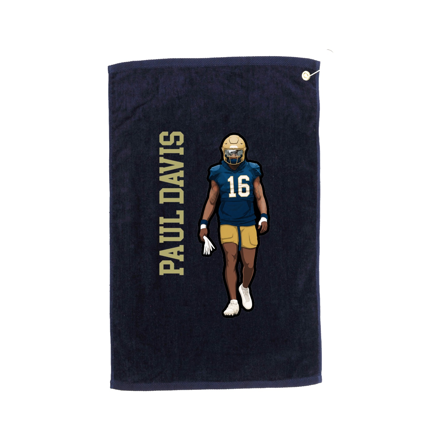 Golf Towel — Name Vertical in Navy