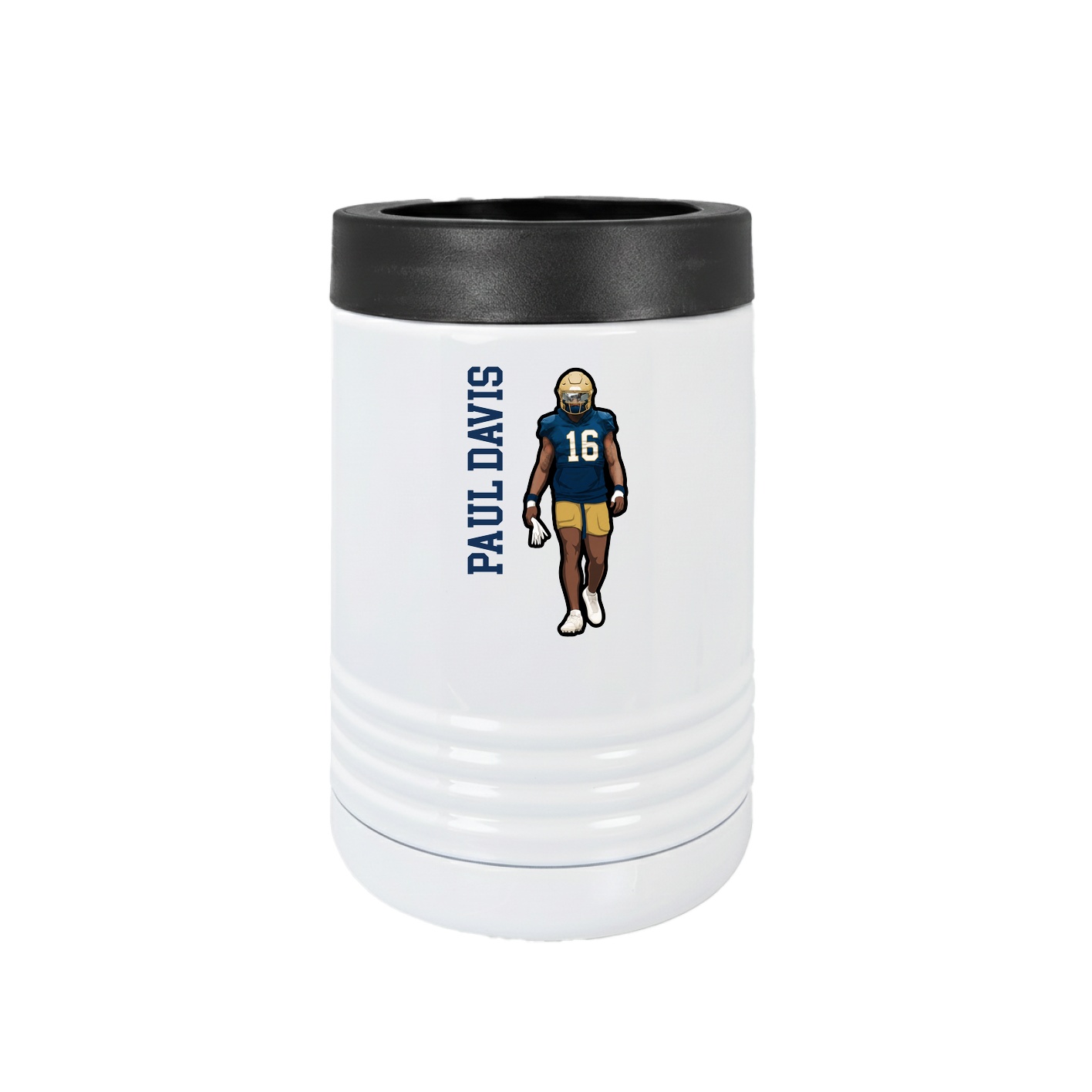 Beverage Holder — Name Vertical in White