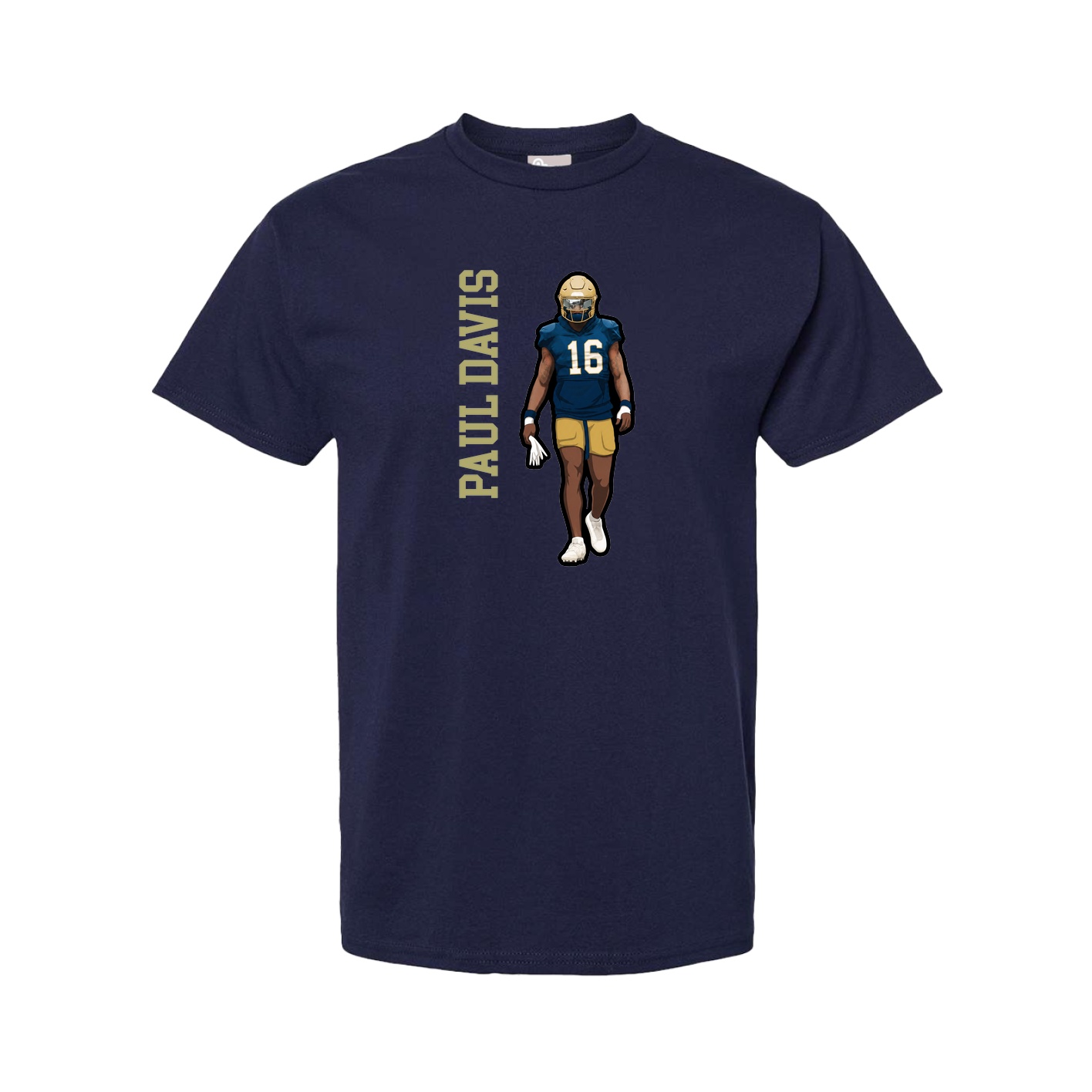 Tee — Name Vertical in Navy