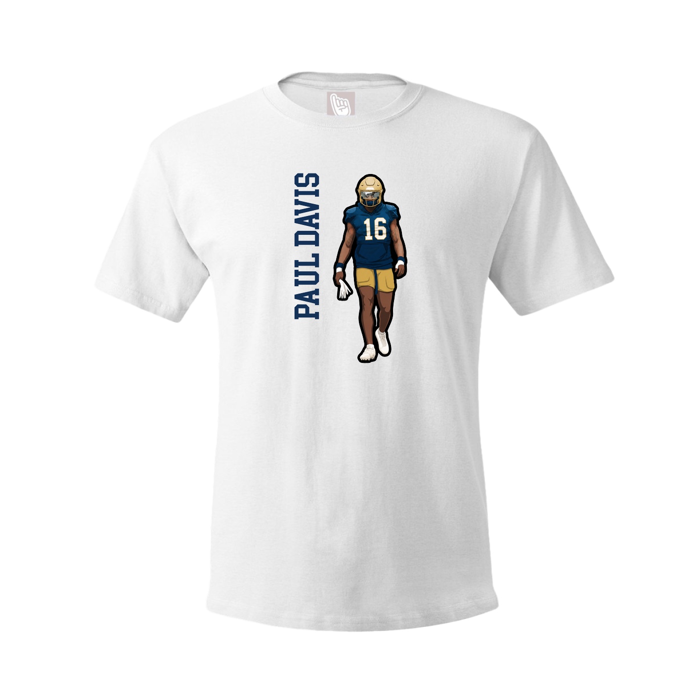 Youth Tee — Name Vertical in White